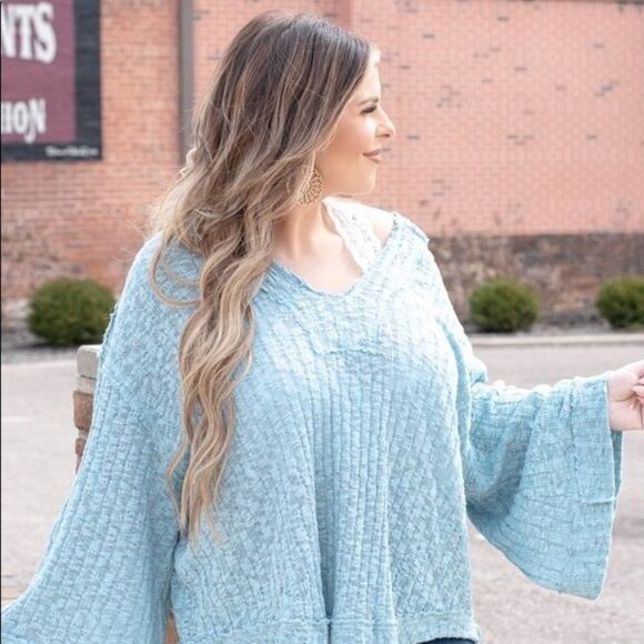 NEW Free People Baja Babe Knit Hooded Pullover Knit size L - Picture 3 of 10